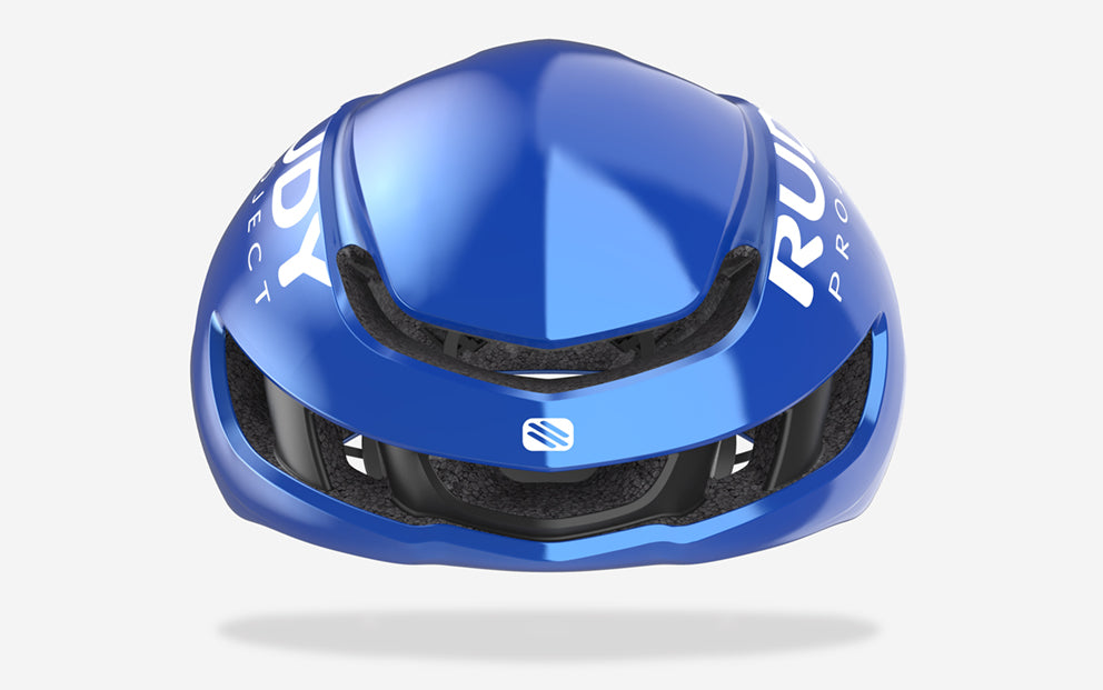 HELMET NYTRON BLUE METAL (SHINY)-BLACK (MATTE) L
