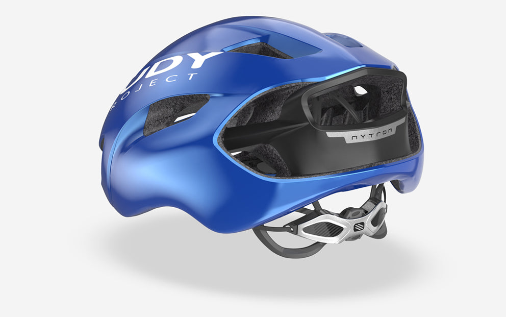 HELMET NYTRON BLUE METAL (SHINY)-BLACK (MATTE) S-M
