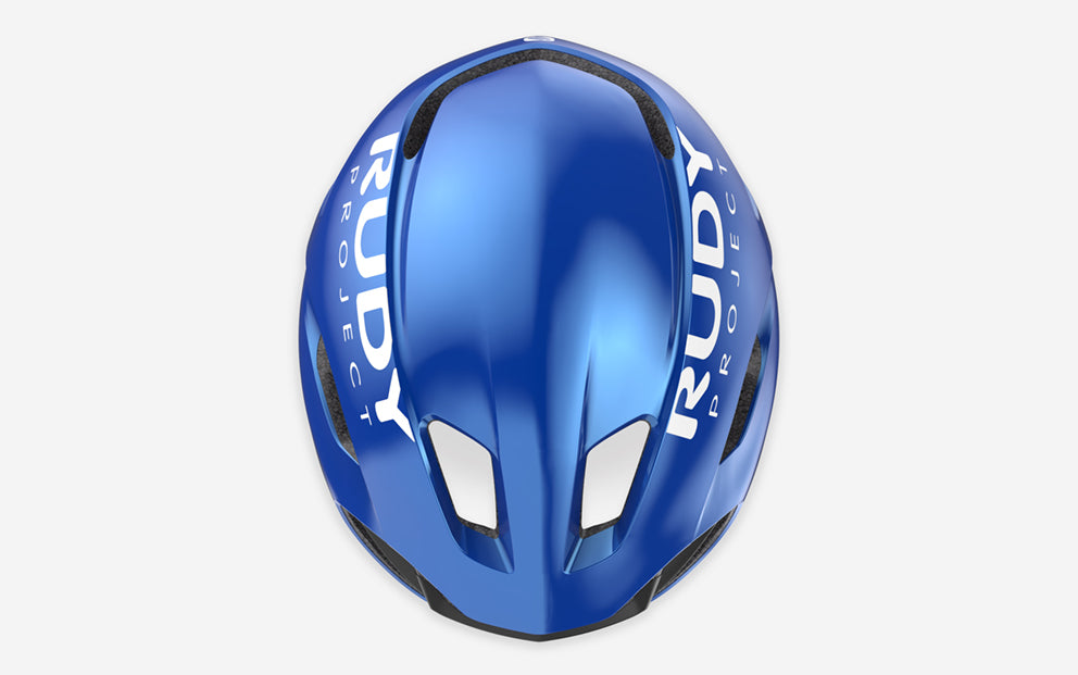 HELMET NYTRON BLUE METAL (SHINY)-BLACK (MATTE) L