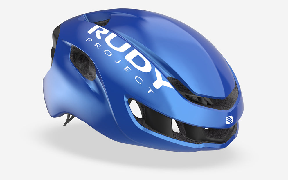 HELMET NYTRON BLUE METAL (SHINY)-BLACK (MATTE) S-M