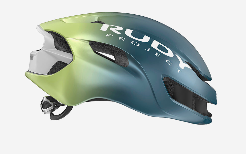 HELMET NYTRON BLUE AVIO/APPLE GREEN METAL MATTE S-M