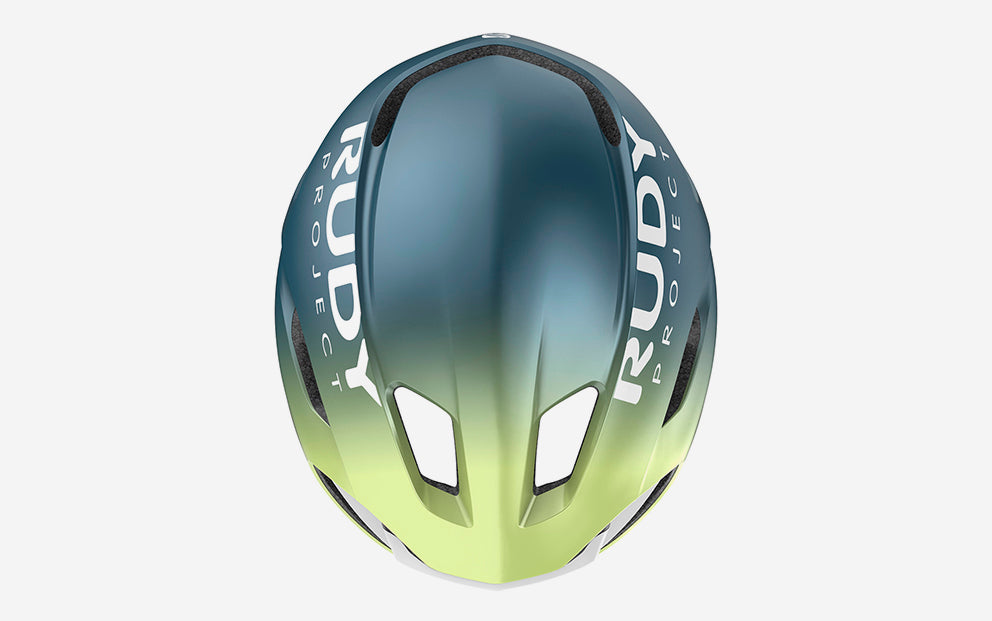 HELMET NYTRON BLUE AVIO/APPLE GREEN METAL MATTE L