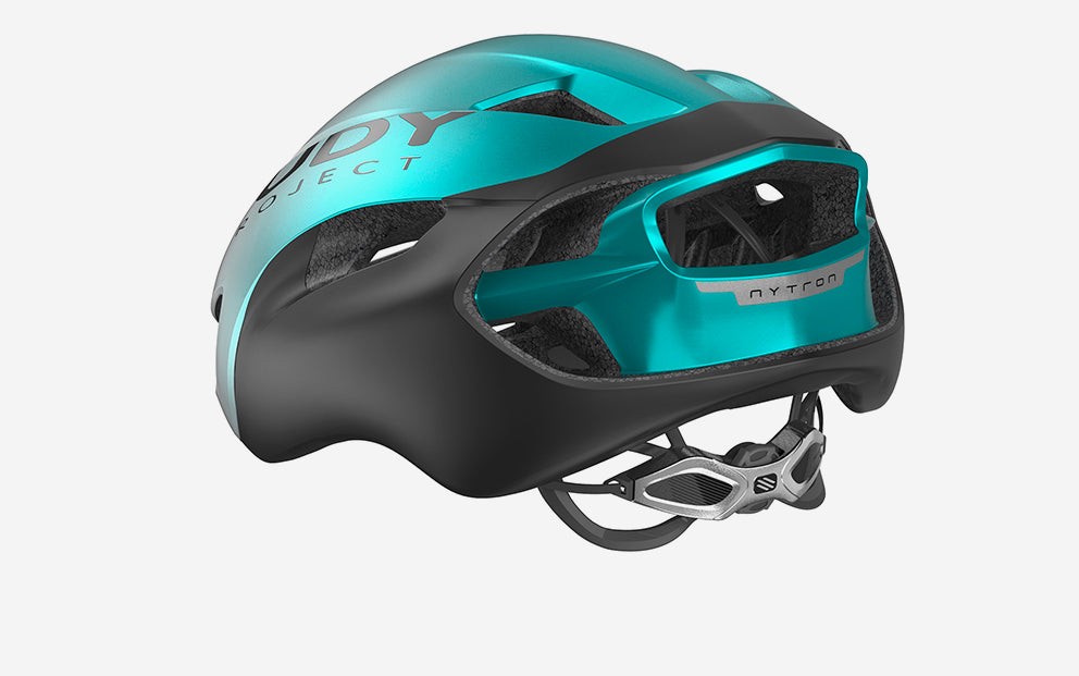 HELMET NYTRON PEARL/EMERALD/BLACK METAL MATTE L