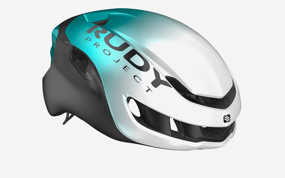 HELMET NYTRON PEARL/EMERALD/BLACK METAL MATTE L
